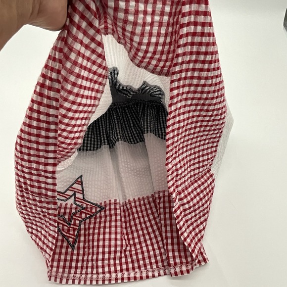 Counting Daisies Americana Red White Blue Gingham Summer‎ Dress Girls Size 3T - Picture 7 of 7